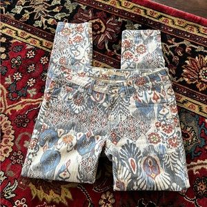 Zara Woman jeans fun pattern